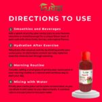 Directions for using Truveda Hemo G+ prickly pear juice including smoothies, hydration, morning routine, and dilution with water