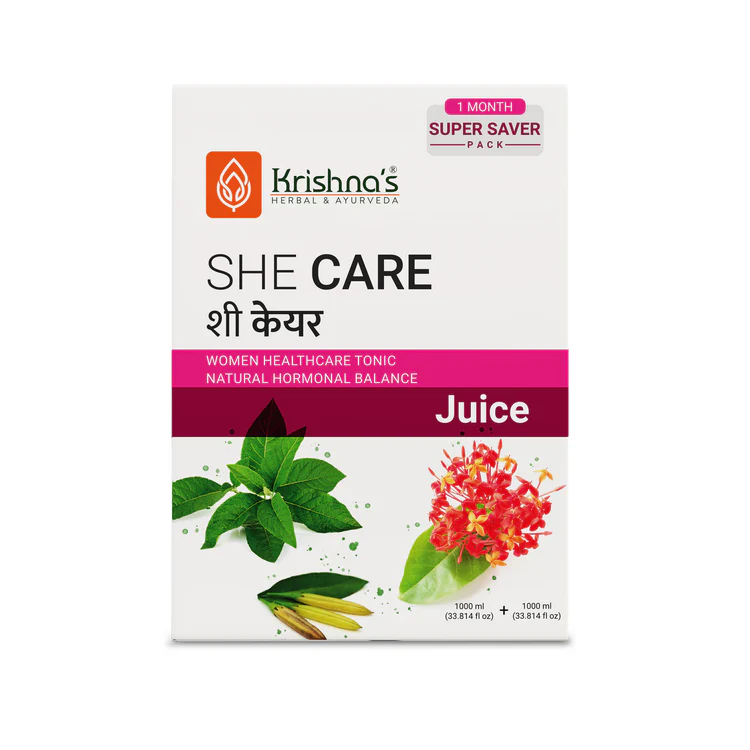 SheCare_SuperSaver_2 Krishna’s She Care Ayurvedic Syrup – women’s healthcare tonic, natural remedy for periods, metabolism booster, and hormonal balance juice.